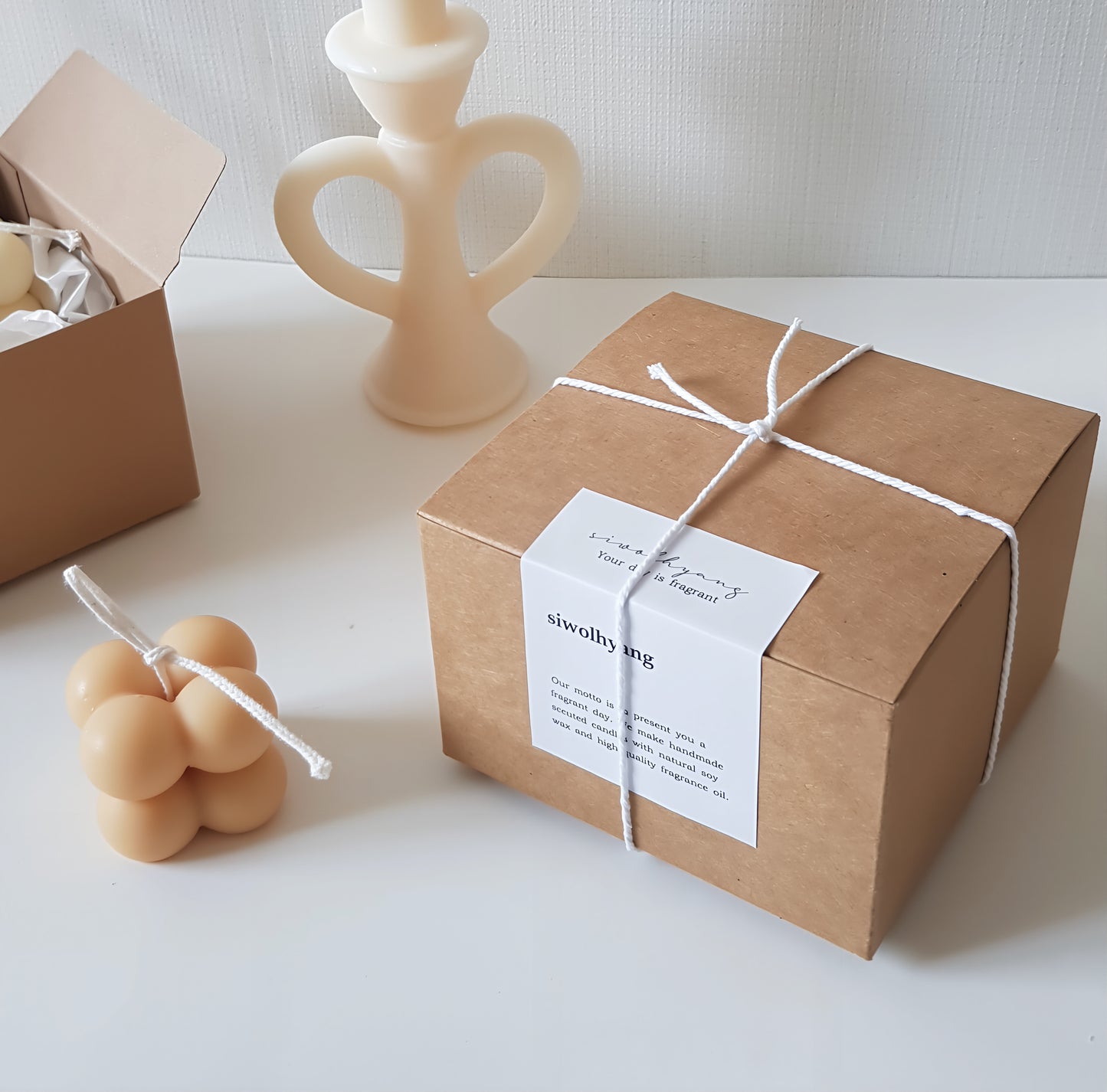 Mini Cube Object Candle Gift Set of 2