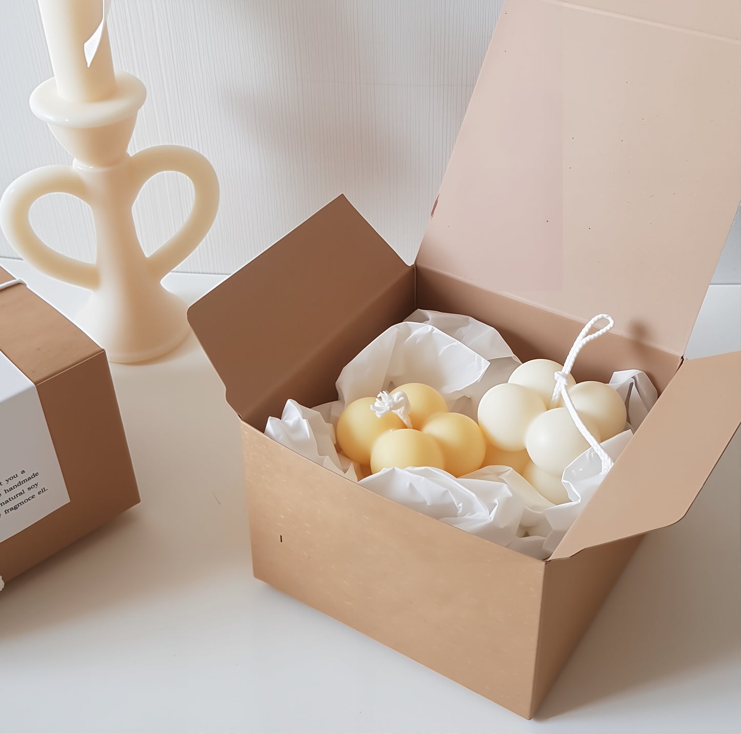 Mini Cube Object Candle Gift Set of 2