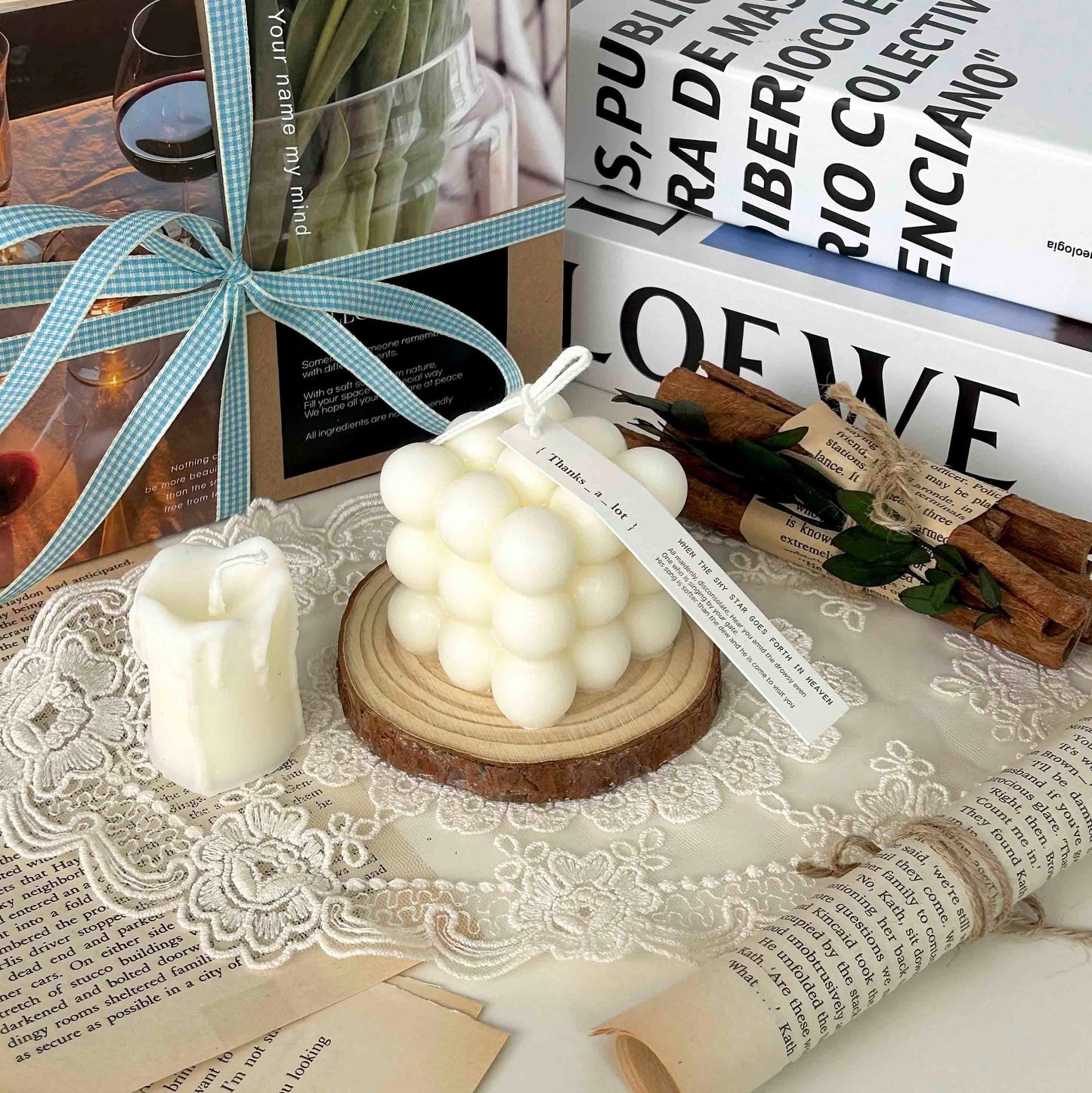 6-Piece Bubble Candle & Home Décor Gift Set