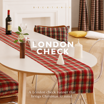 Classic Plaid Cotton Table Runner