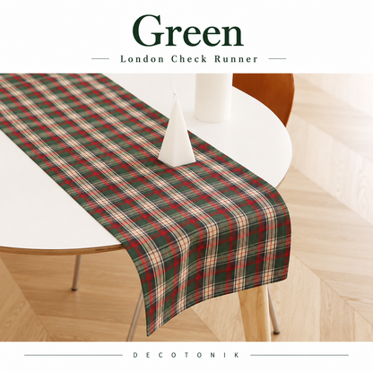Classic Plaid Cotton Table Runner
