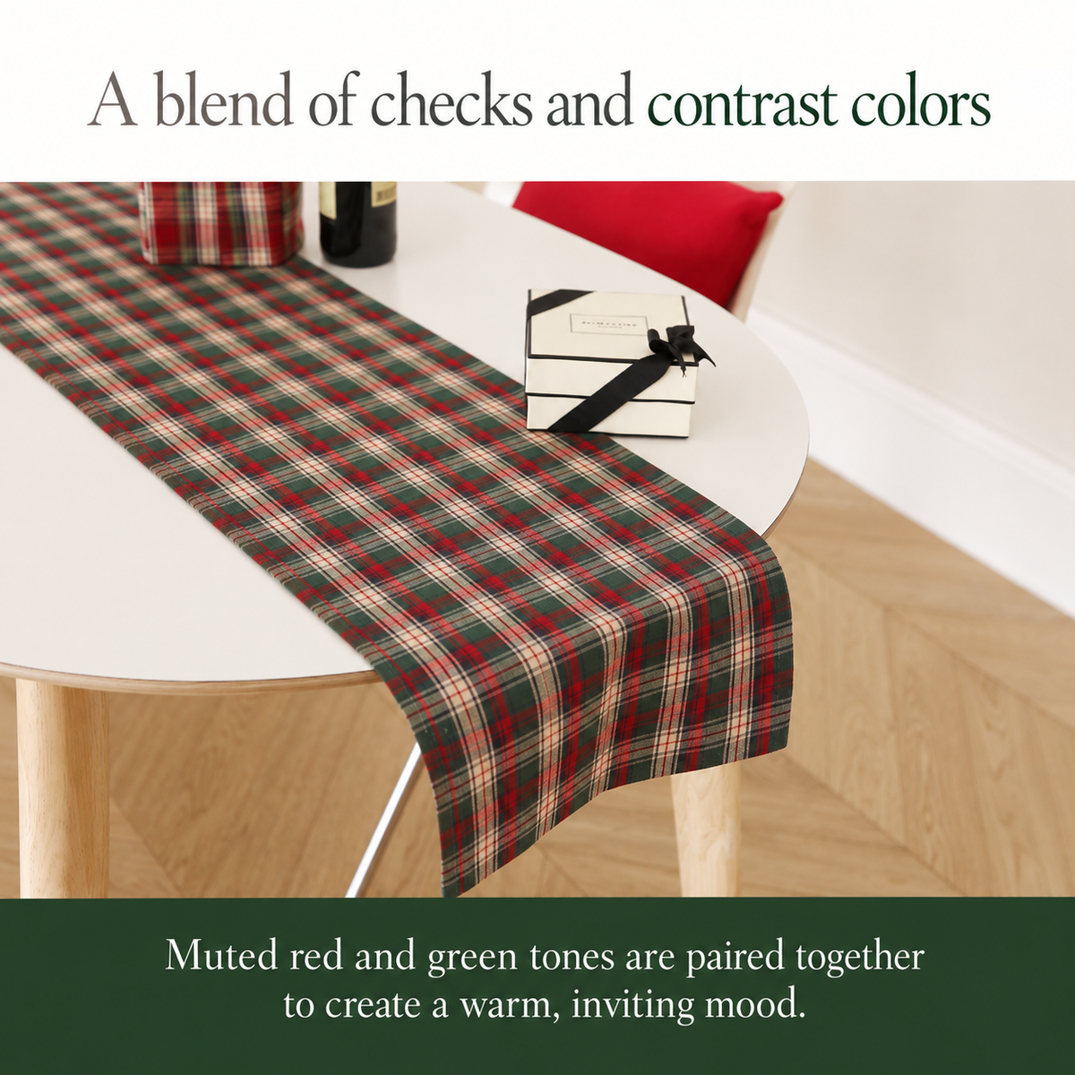 Classic Plaid Cotton Table Runner