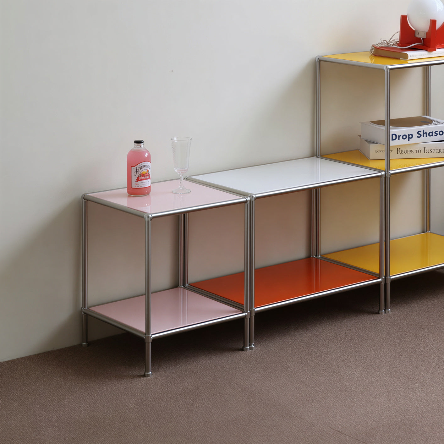 2 Tier Sqaure DIY Modular Storage Side Table