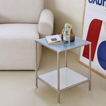 2 Tier Sqaure DIY Modular Storage Side Table