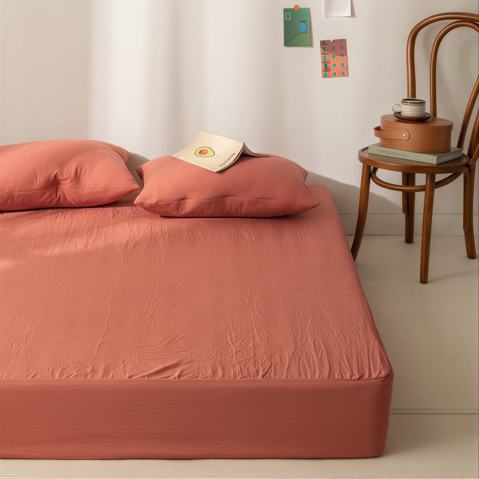 Pure Touch Antibacterial Washed Mattress Fitted Sheet