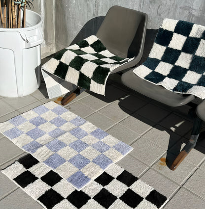 Fluffy Checkerboard Rug