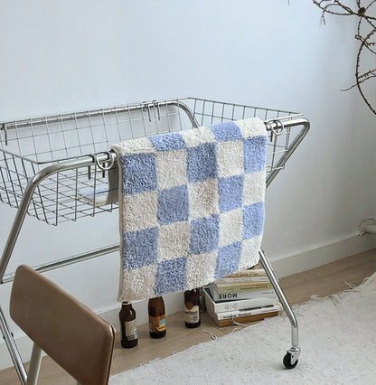 Fluffy Checkerboard Rug