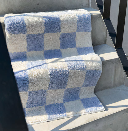 Fluffy Checkerboard Rug