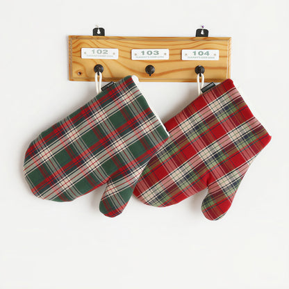 Classic Plaid Cotton Oven Mitt