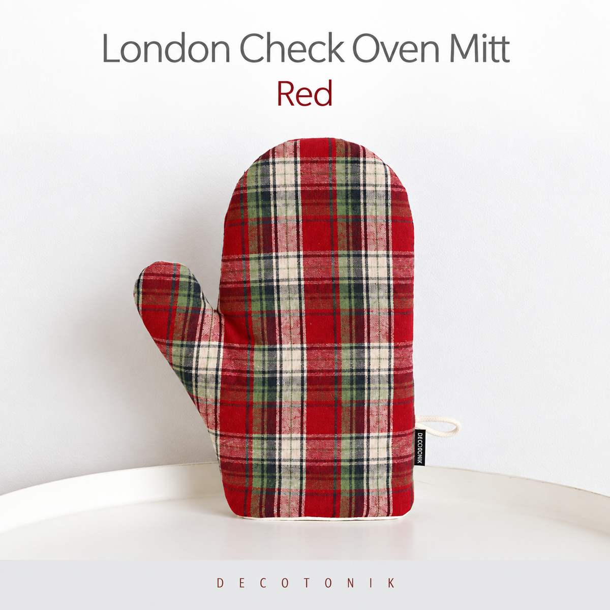Classic Plaid Cotton Oven Mitt