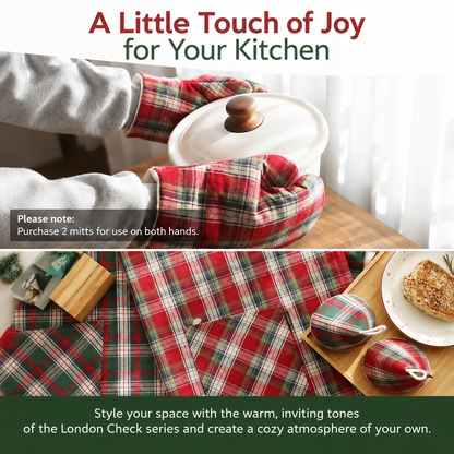 Classic Plaid Cotton Oven Mitt