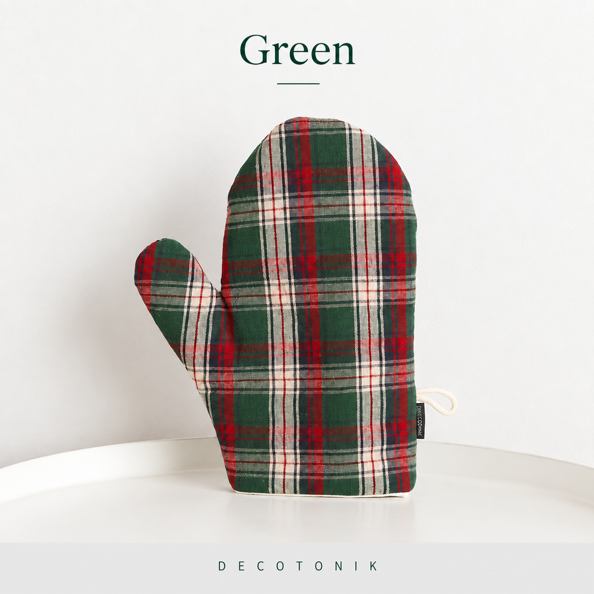 Classic Plaid Cotton Oven Mitt