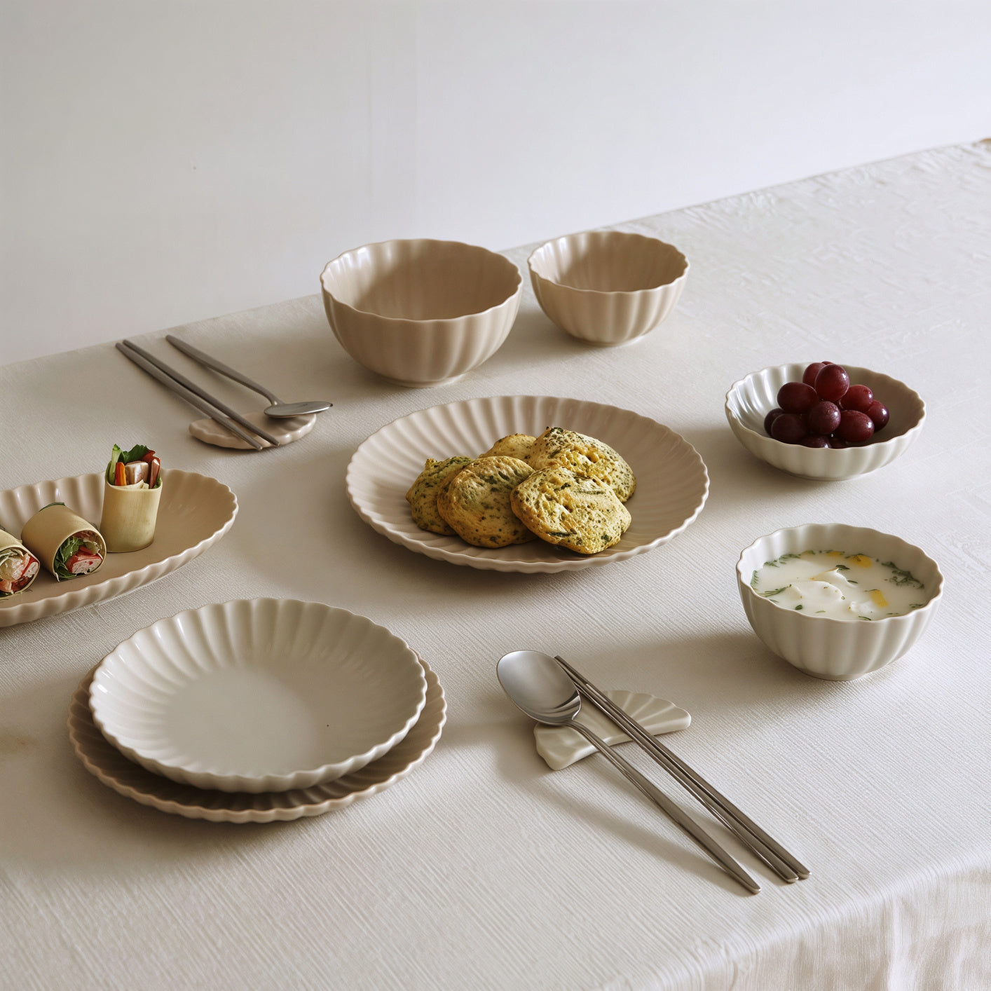 Shell Dinnerware Set for 2 (14-Piece)