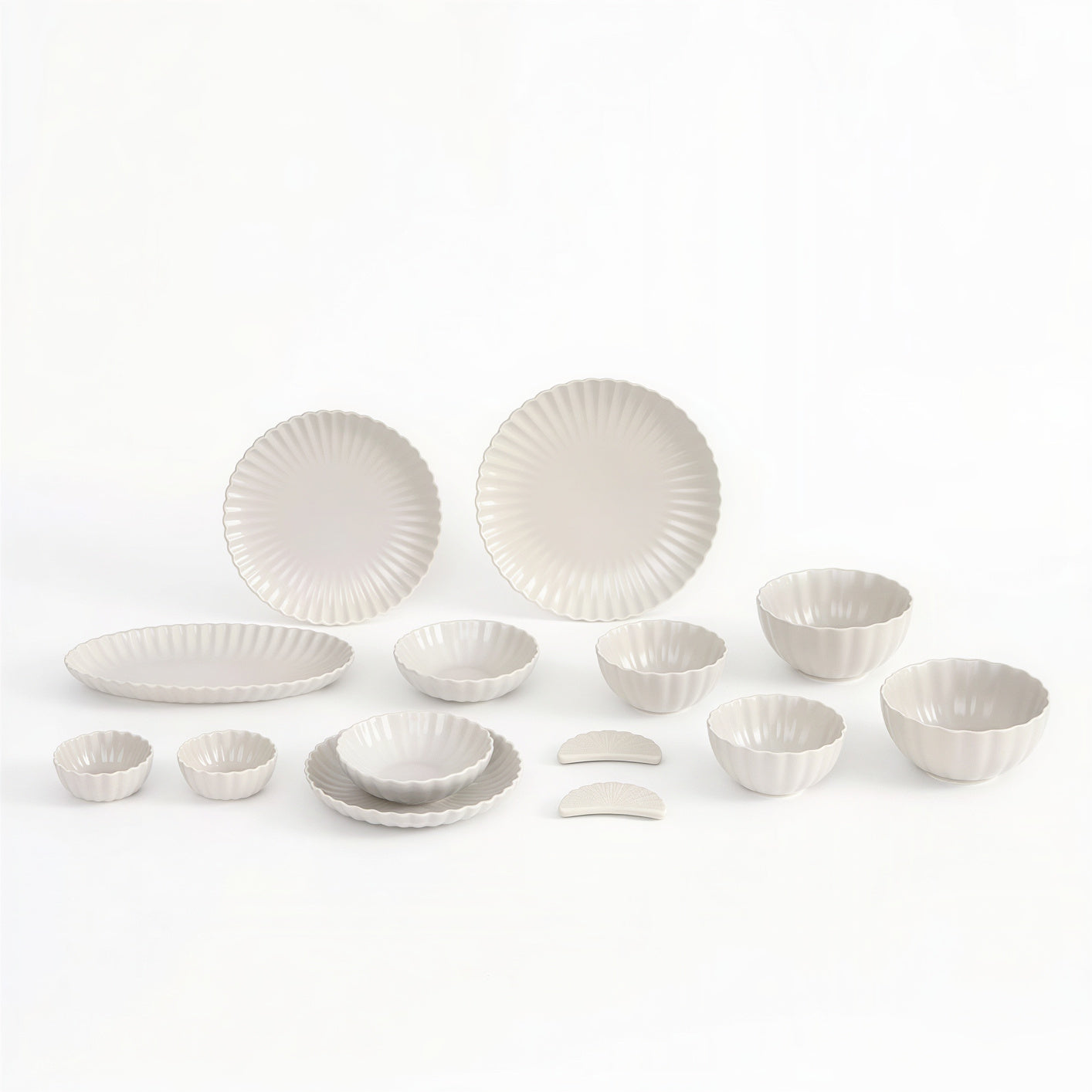 Shell Dinnerware Set for 2 (14-Piece)