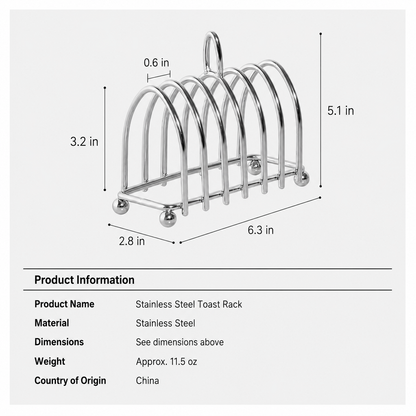 Stainless Steel Arch Toast Rack