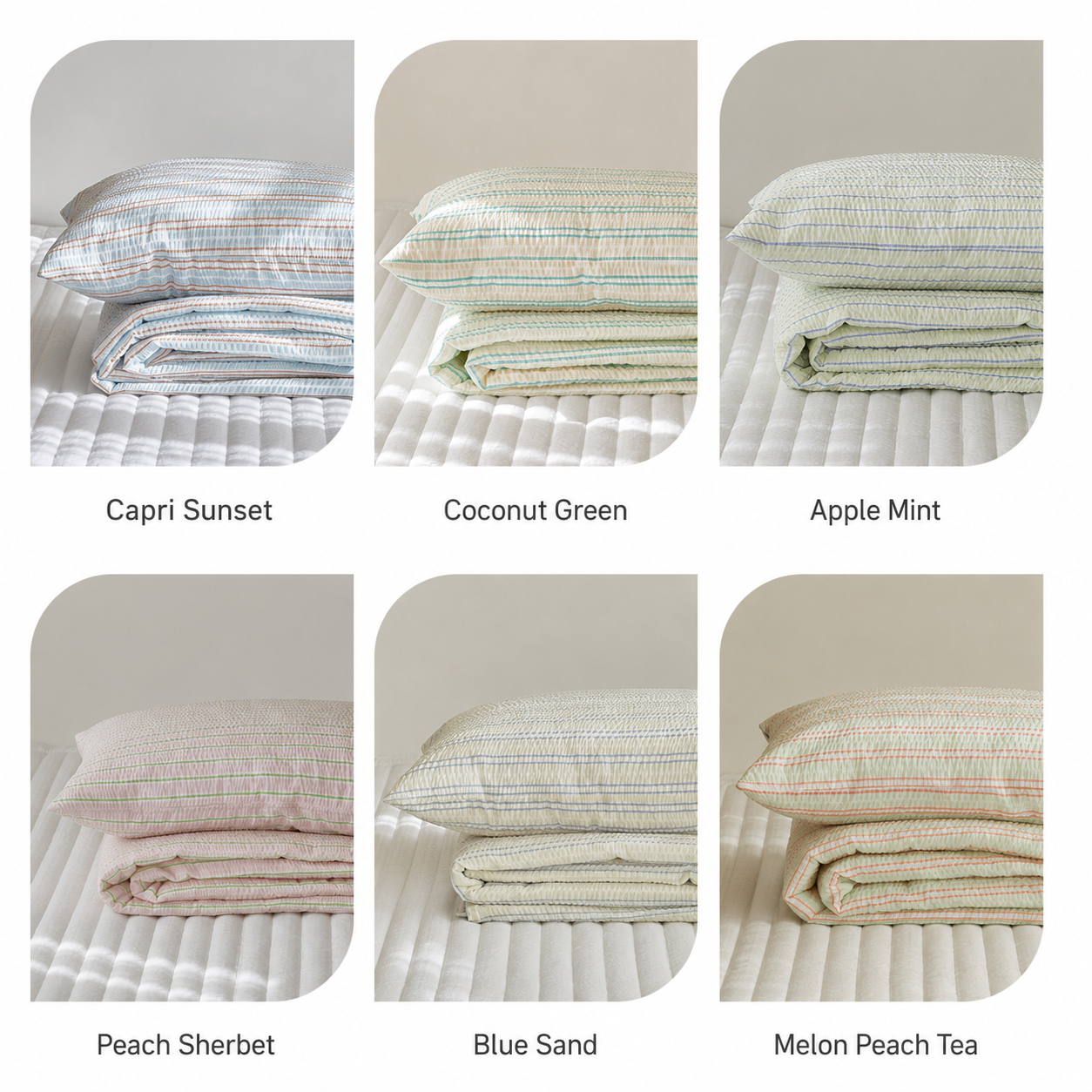 Dear Summer Seersucker Summer Comforter Set