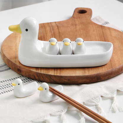 Duck Family Spoon Rest Set (6-Piece)