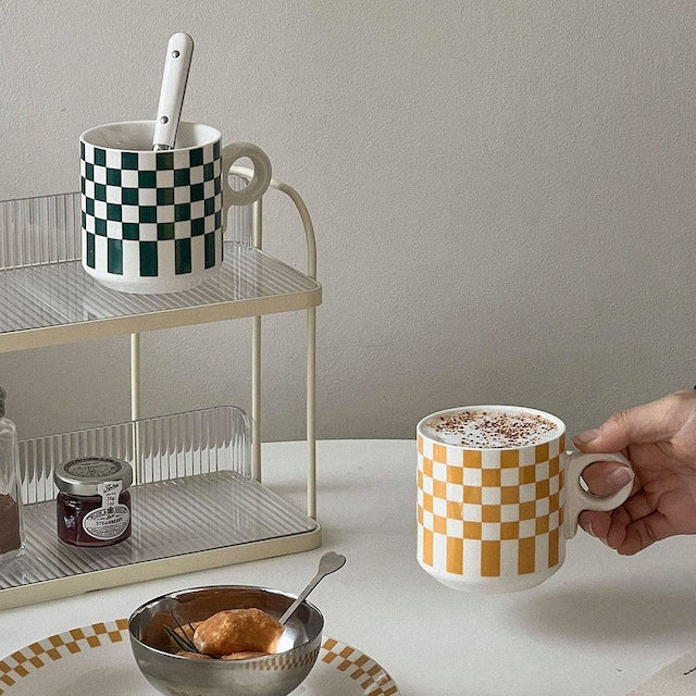 Retro Check Ceramic Mug - image 6 of 6
