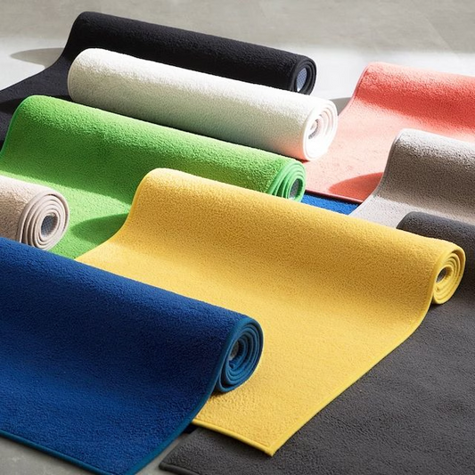 Layered Pop Color Washable Square Rug