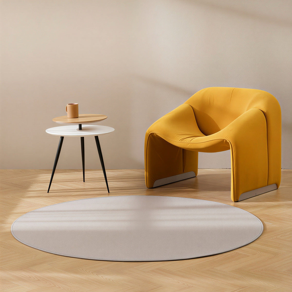 Pop Color Washable Round Rug