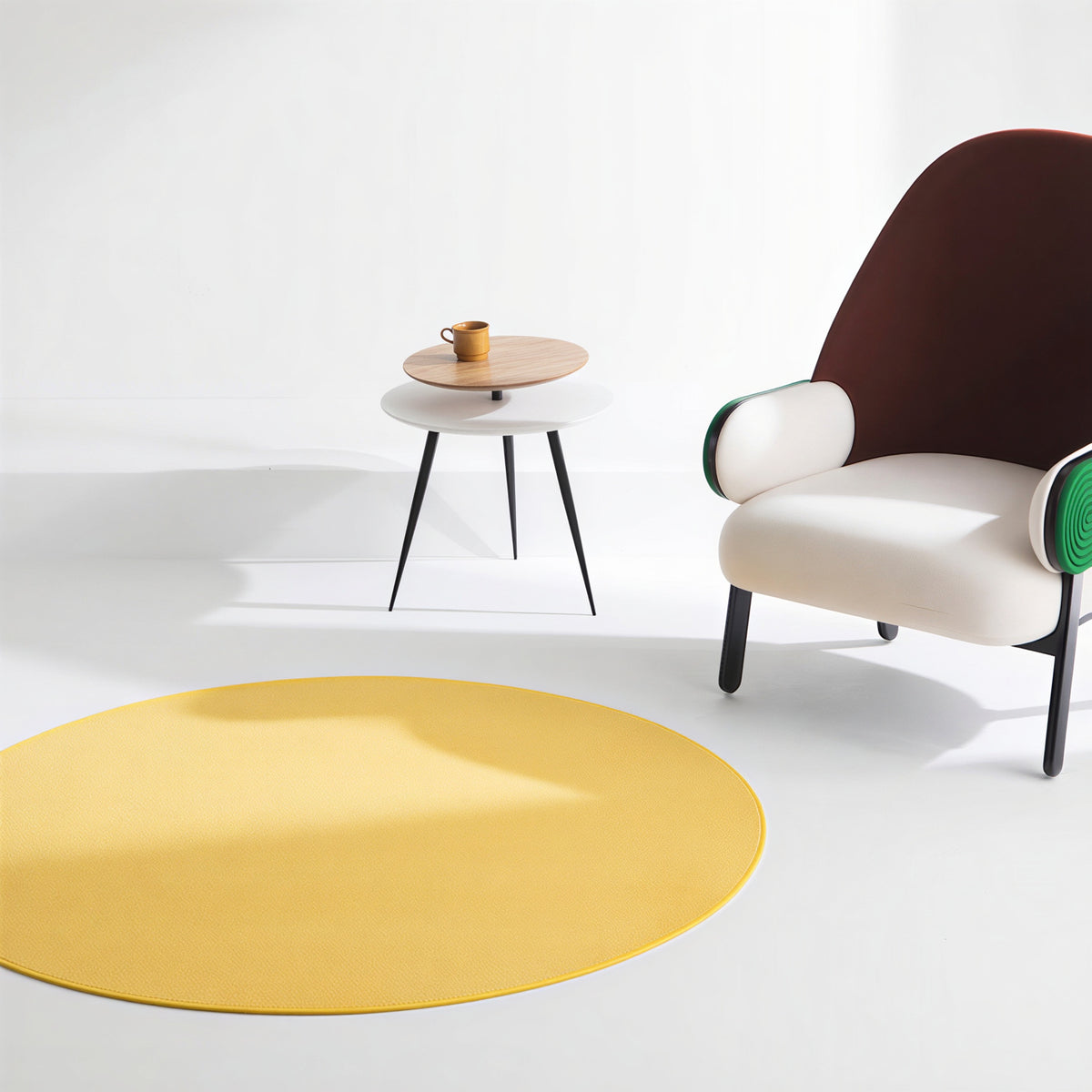 Pop Color Washable Round Rug