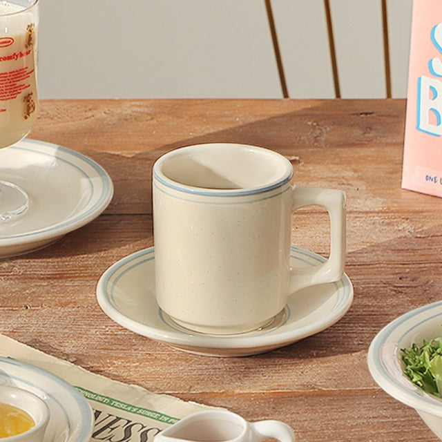 Fog Line Coffee Cup & Saucer Set