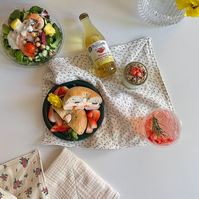 Handmade Designed Gauze Kitchen Towel Set (4-Pack)