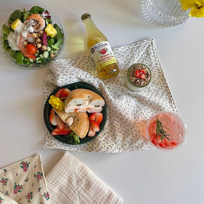 Handmade Designed Gauze Kitchen Towel Set (4-Pack)