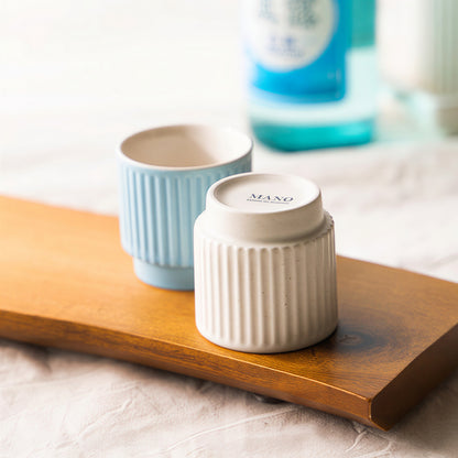 Ribbed Ceramic Soju Shot Glass
