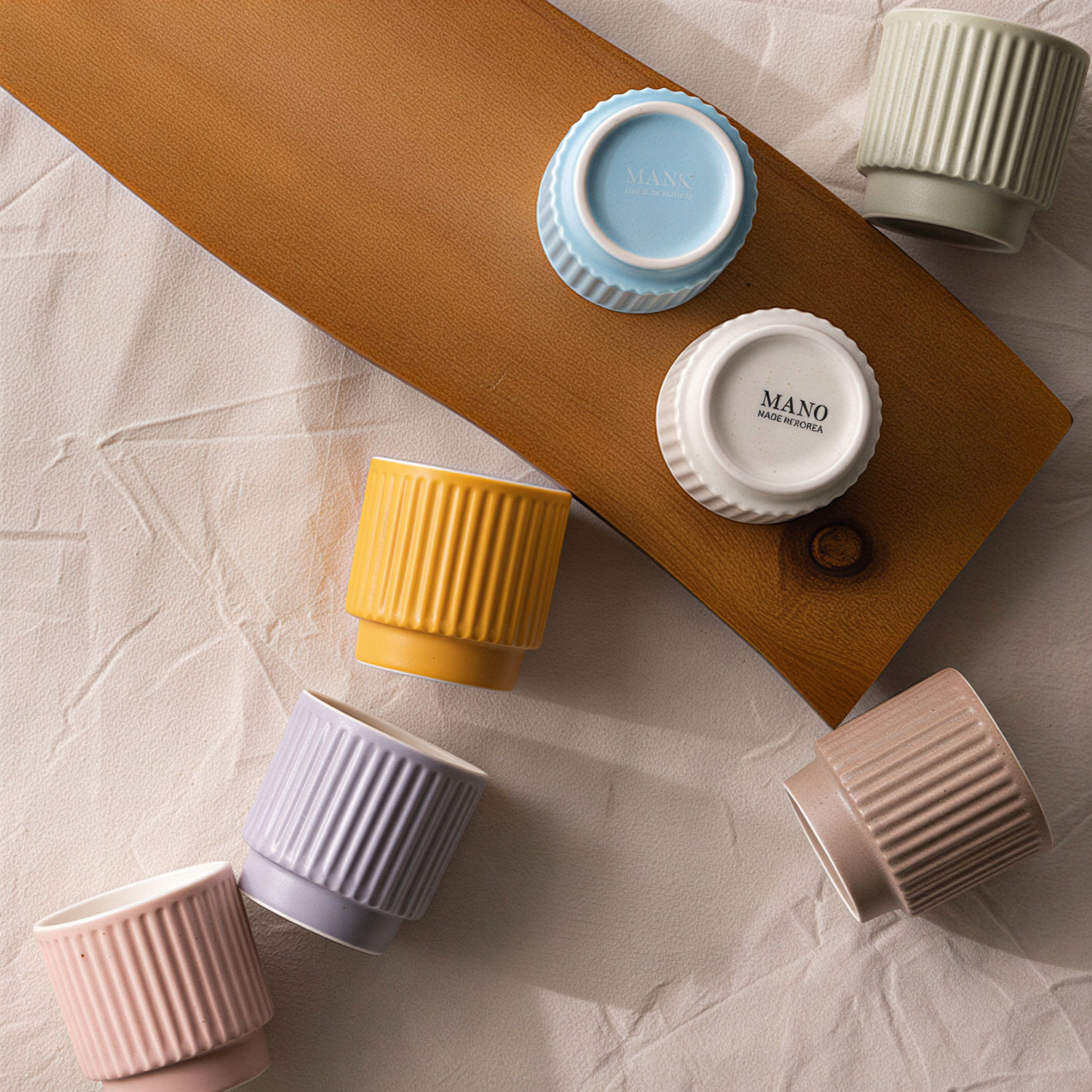 Ribbed Ceramic Soju Shot Glass