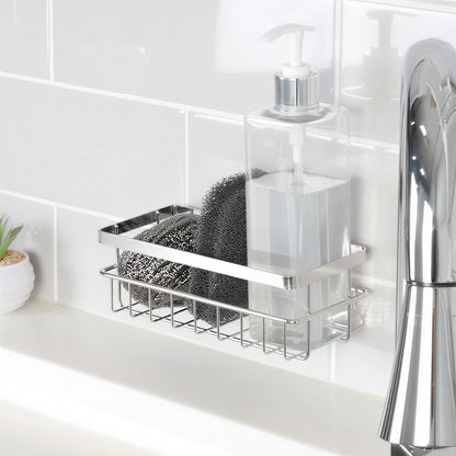 Smart Adhesive Stainless Steel Sink Sponge Holder