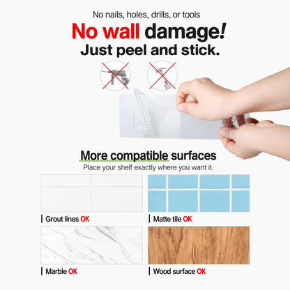 Smart Adhesive Stainless Steel Sink Sponge Holder