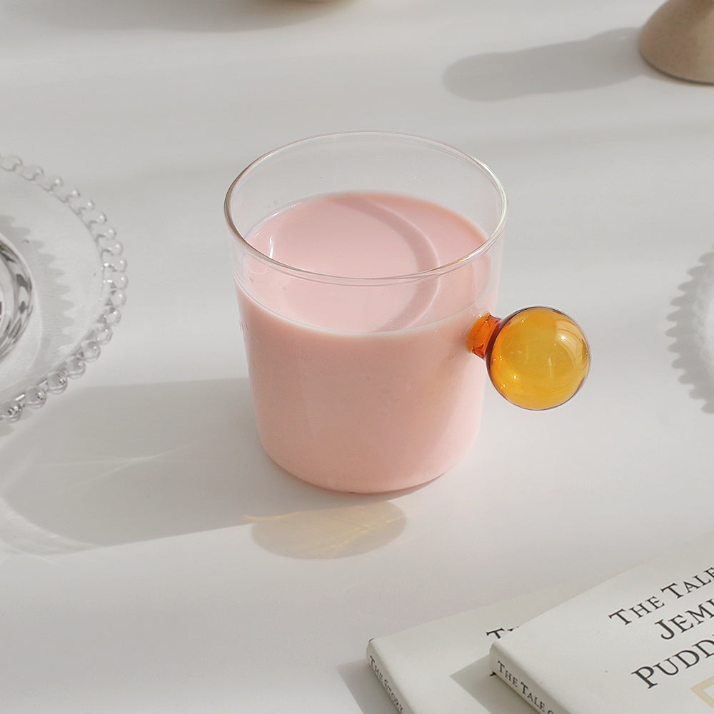 Bubble Handle Glass Mug