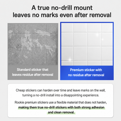 Screw-Lock No-Drill Bathroom Shelf