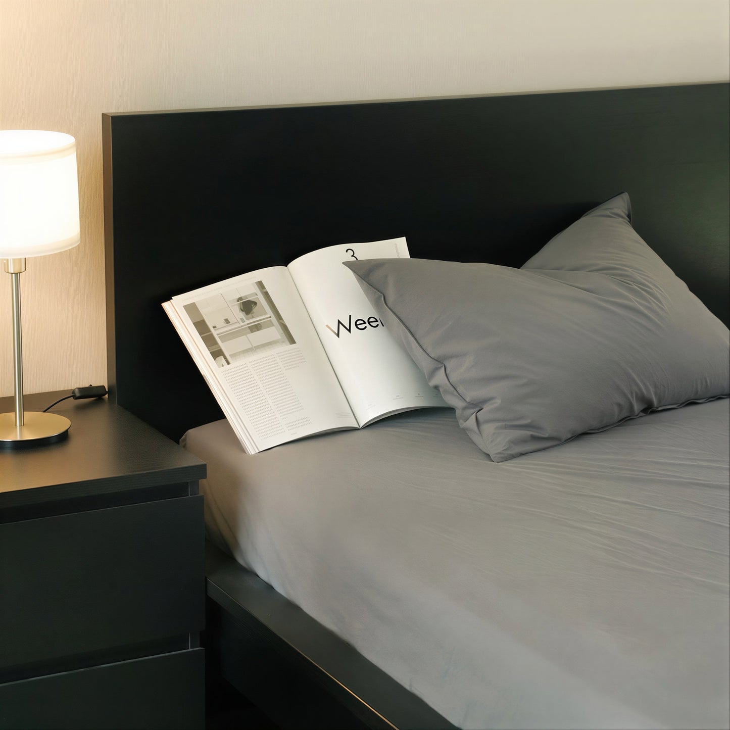 Around Hotel Bedding 60s High Density Cotton Fitted Sheet - lifestyle