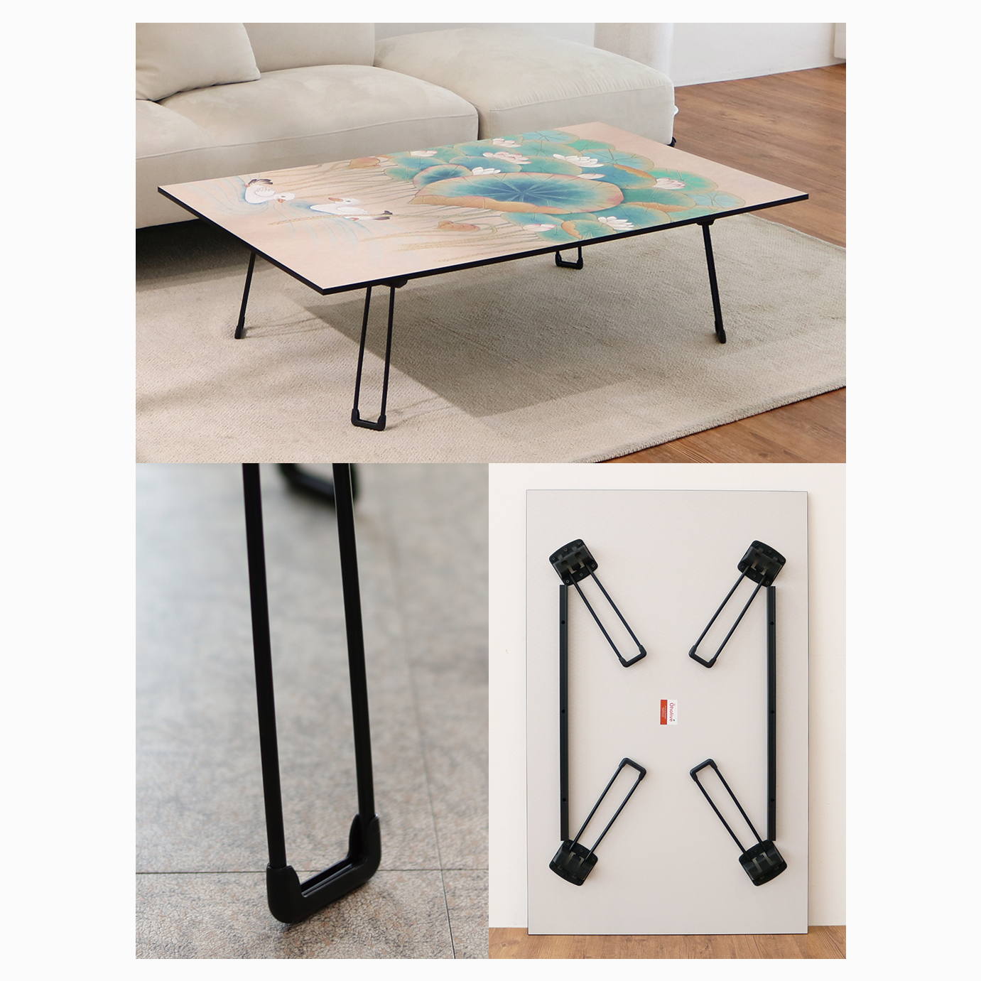 Ocean Wave Foldable Floor Coffee Table