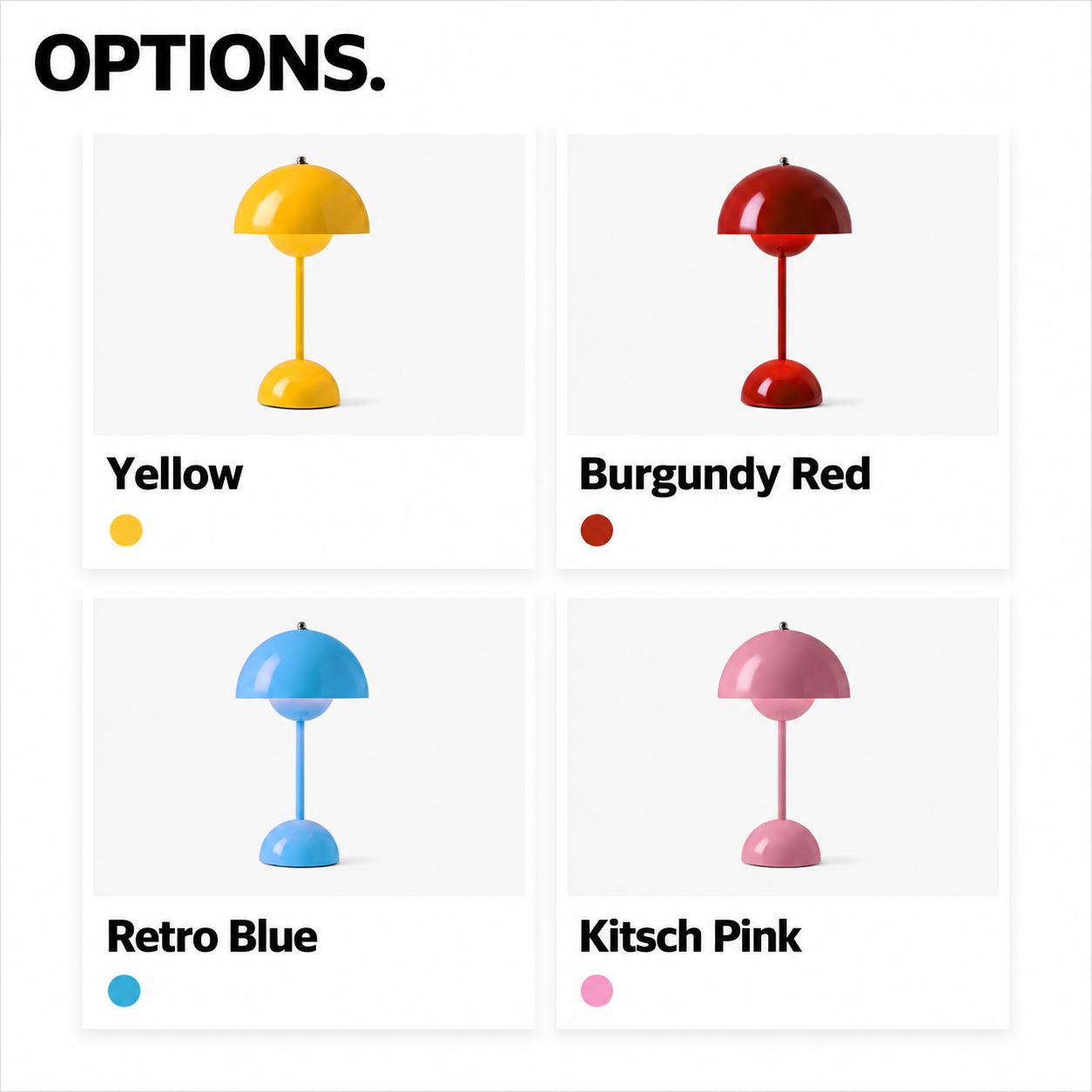 Wireless Rechargeable Mushroom Table Lamp