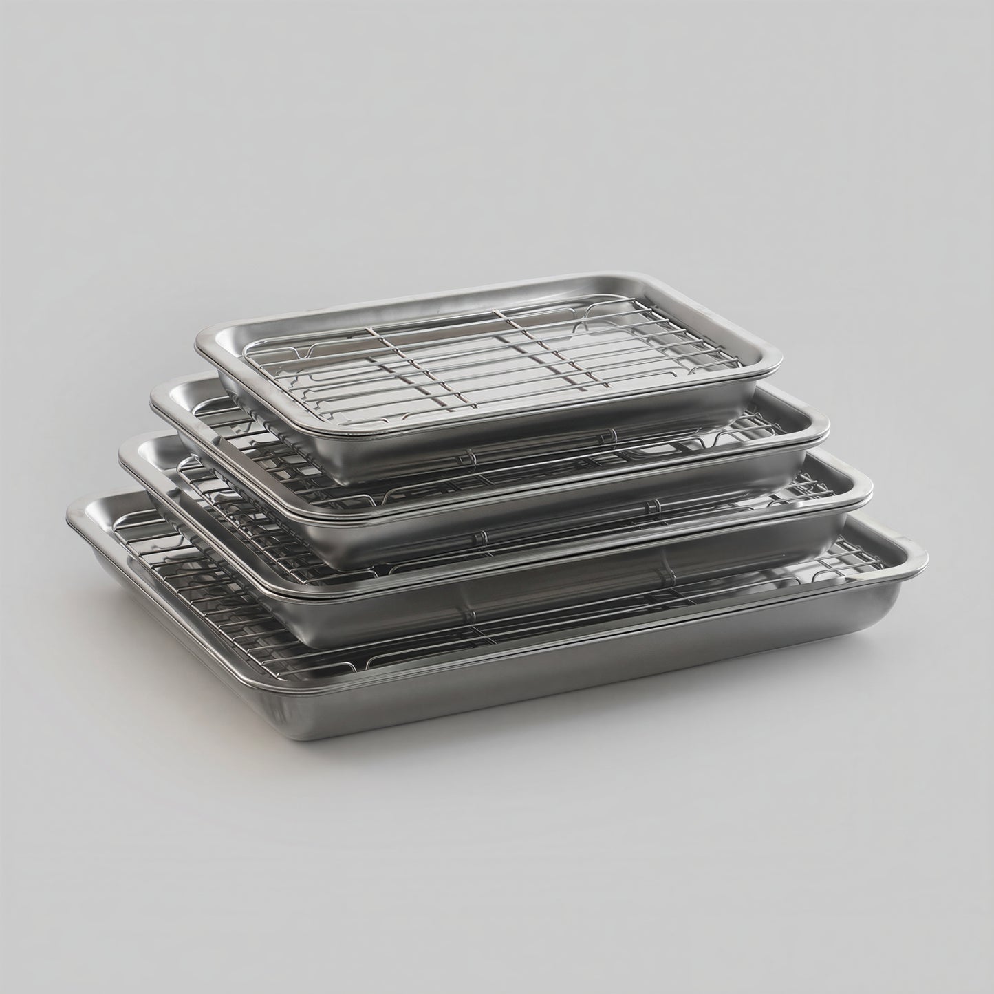 Stainless Steel Tray Set (3-Piece)