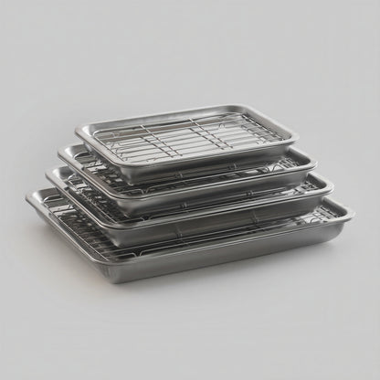 Stainless Steel Tray Set (3-Piece)