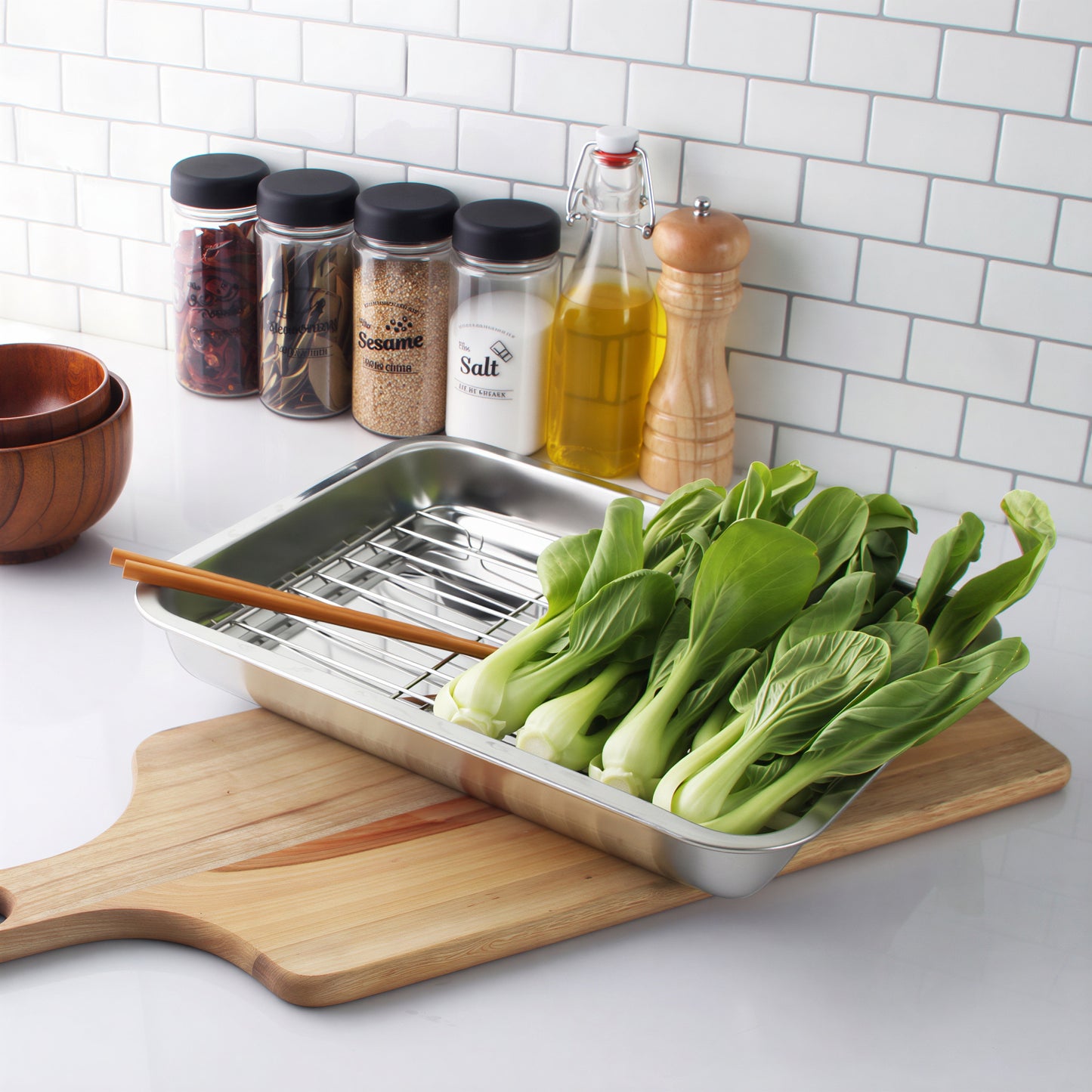 Stainless Steel Tray Set (3-Piece)