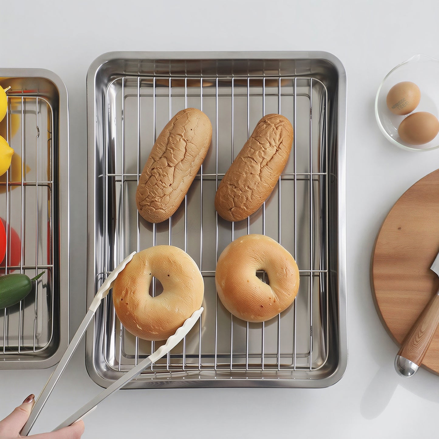 Stainless Steel Tray Set (3-Piece)