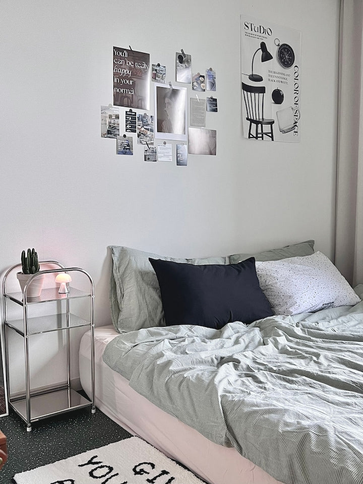 Metal 3-Tier Square Side Table - close up