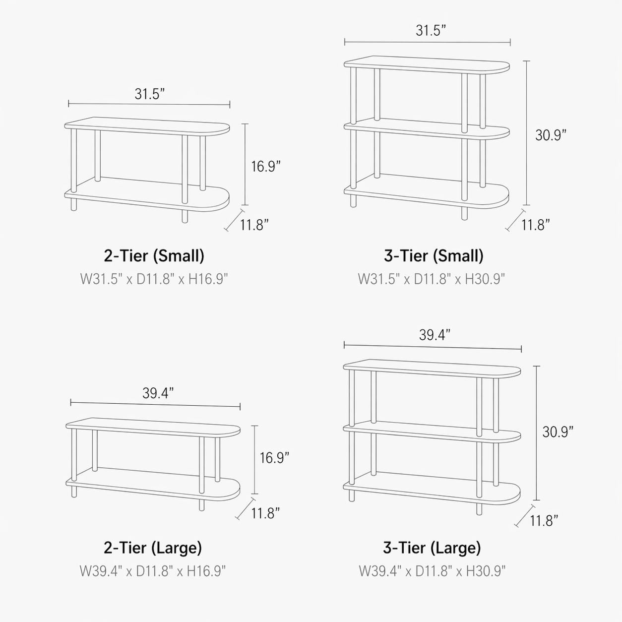 Half-Moon Wooden Shelf