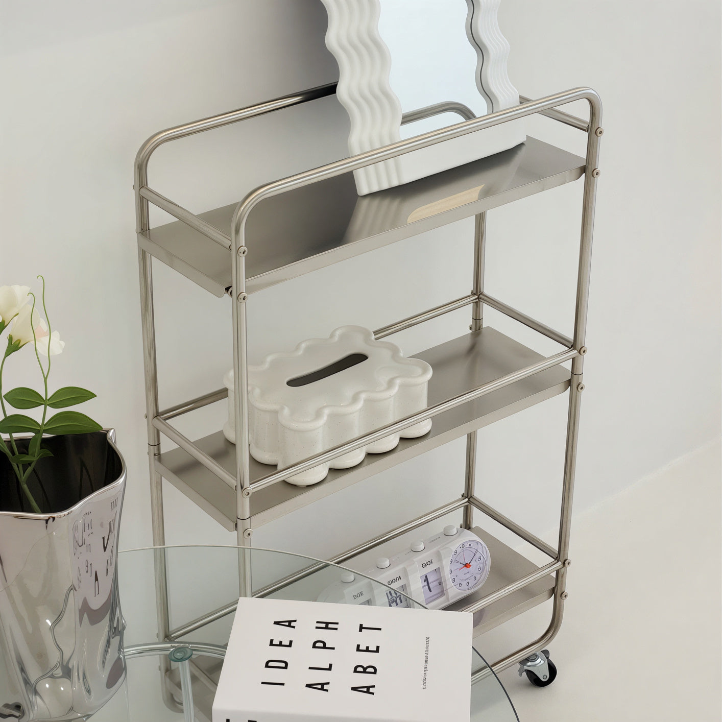 304 Stainless Steel Slim Utility Trolley