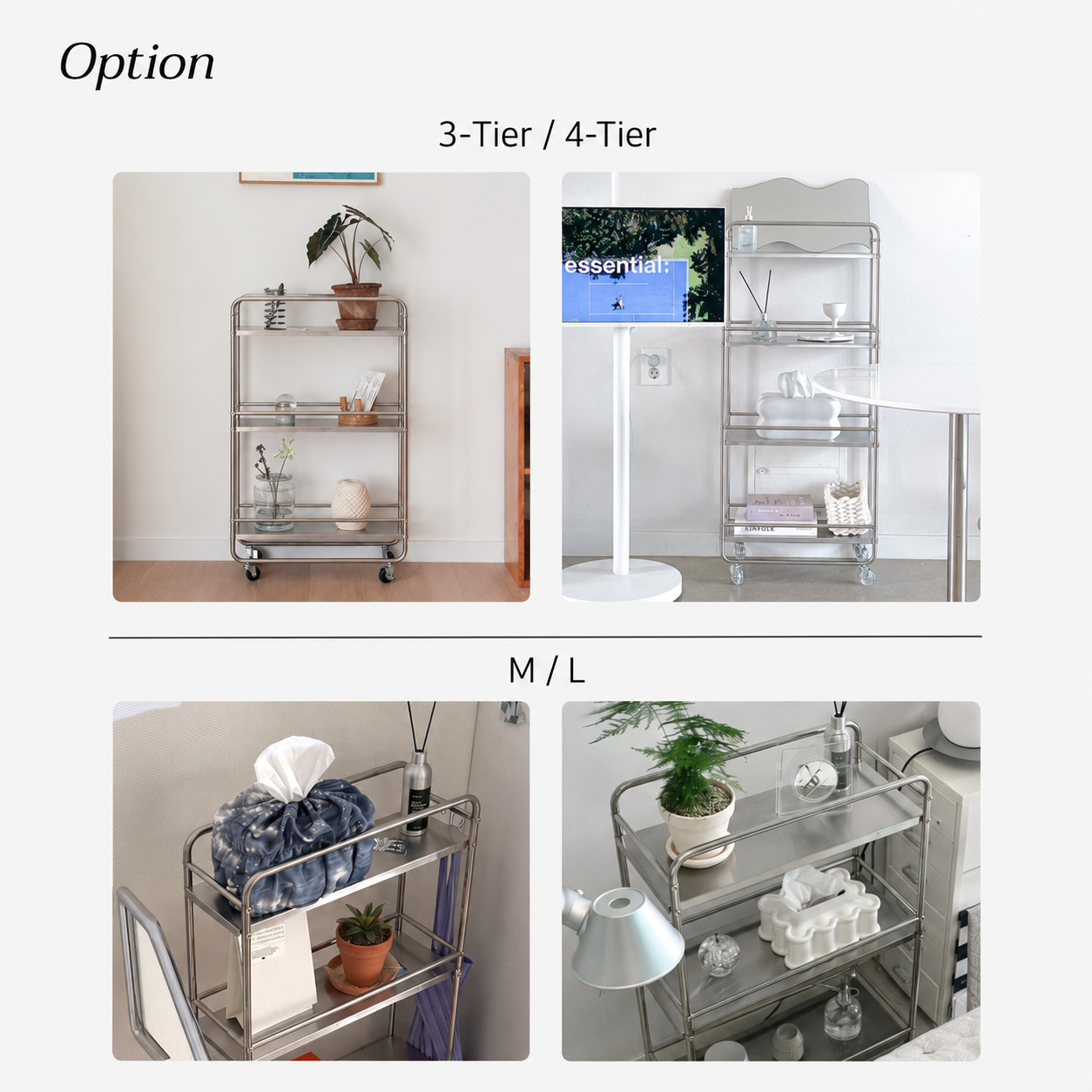 304 Stainless Steel Slim Utility Trolley