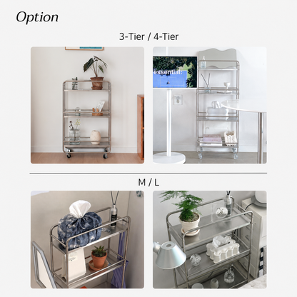 304 Stainless Steel Slim Utility Trolley