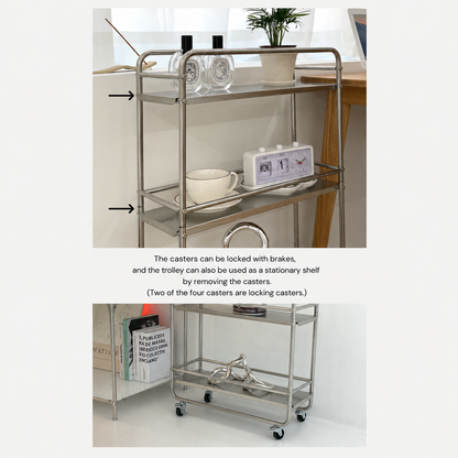 304 Stainless Steel Slim Utility Trolley