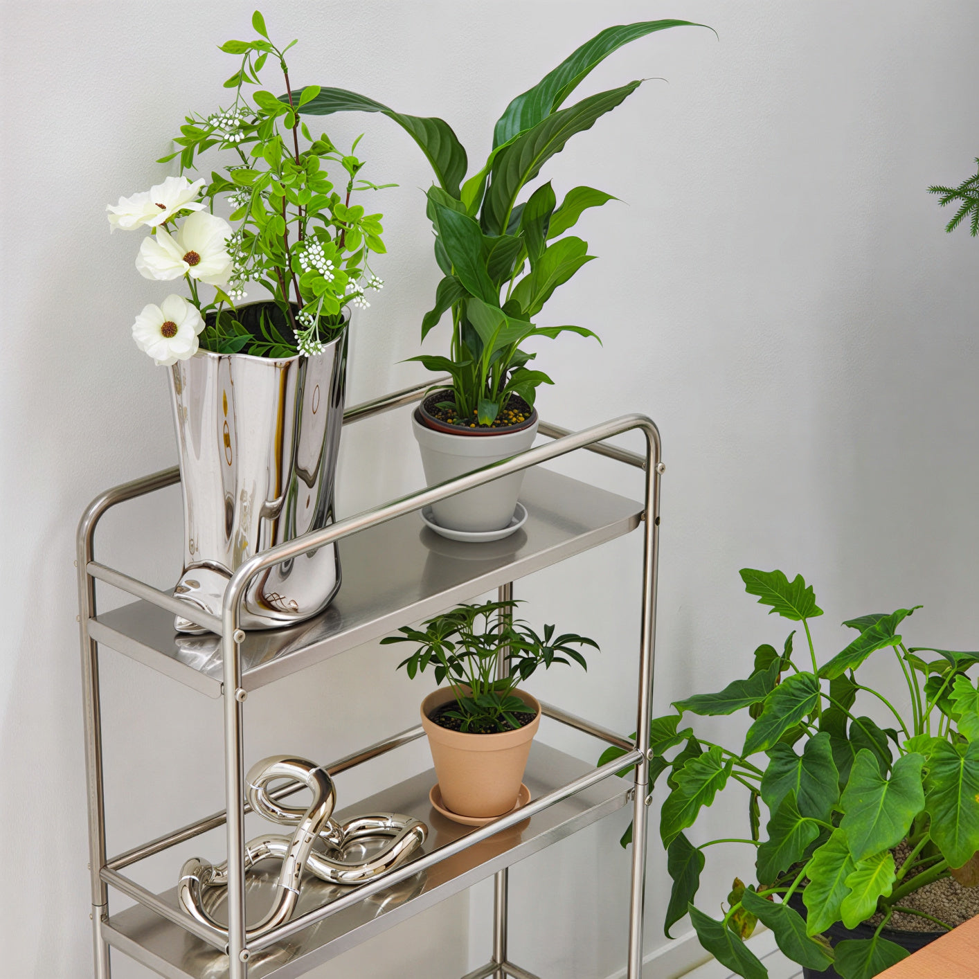 304 Stainless Steel Slim Utility Trolley