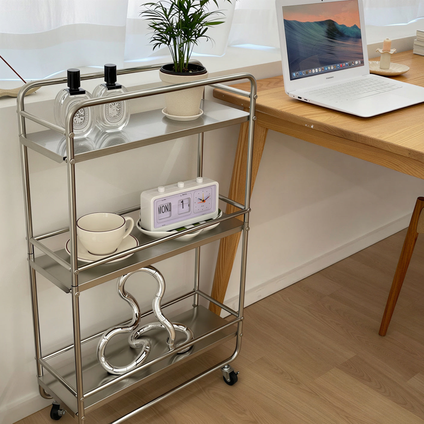 304 Stainless Steel Slim Utility Trolley