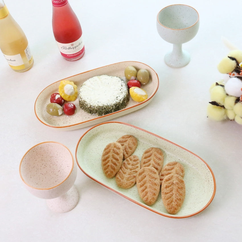 Pastel Speckled Long Plate